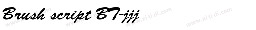 Brush script BT字体转换